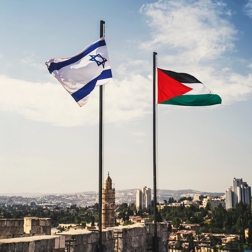 Israel and Palestine flag