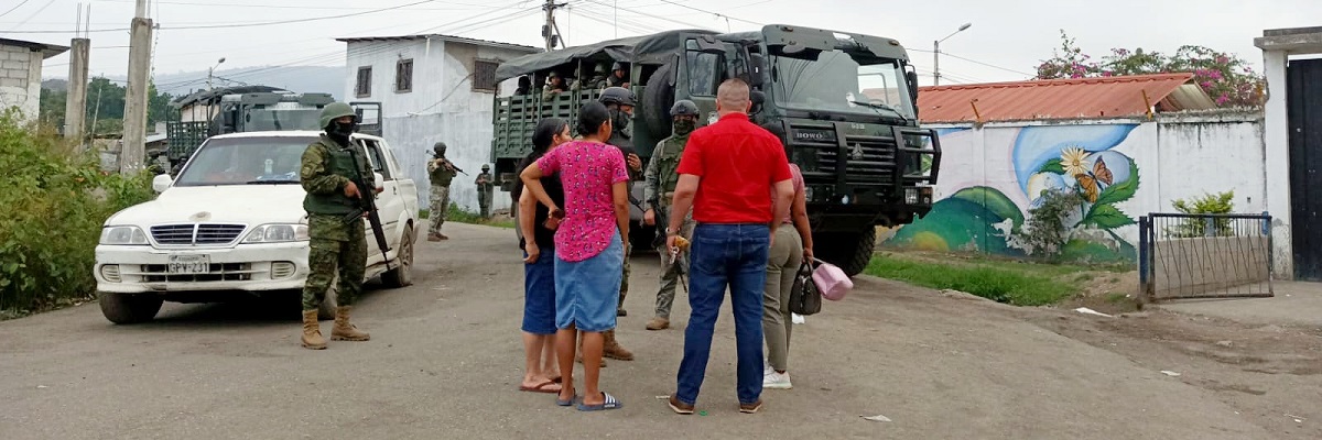 Ecuadorian military during the internal armed conflict, 13 January 2024.