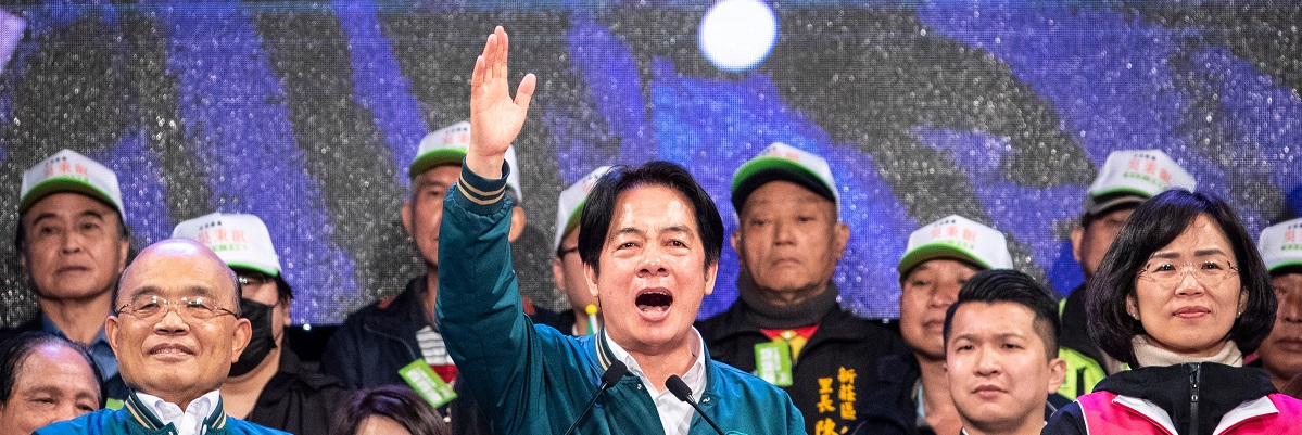 New Taiwan President Lai Ching-Te at a speech
