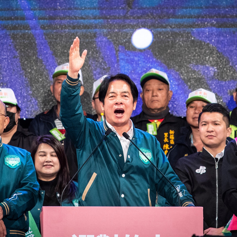 New Taiwan President Lai Ching-Te at a speech