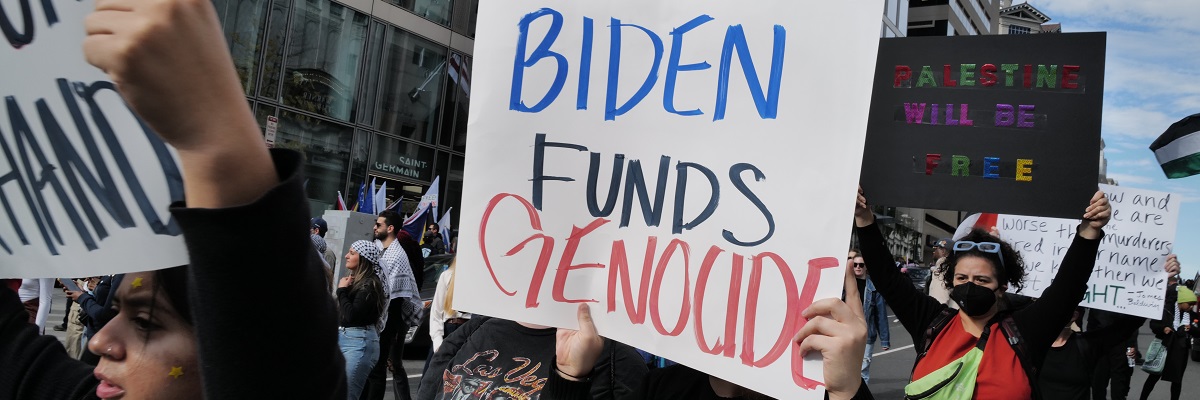 A look at the massive protest march in Gaza at Freedom Plaza and the White House