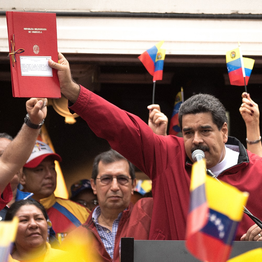 Caracas, Venezuela. 23 mayo, 2017. El presidente venezolano, Nicolás Maduro, habla en un acto de apoyo a la Asamblea Constituyente.