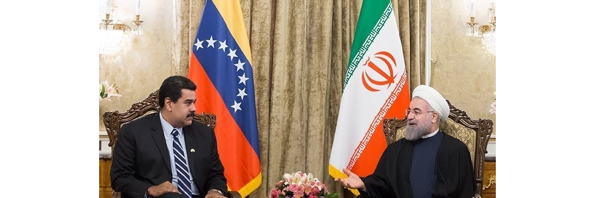 Former President Rouhani in meeting with Venezuelan President Nicolás Maduro