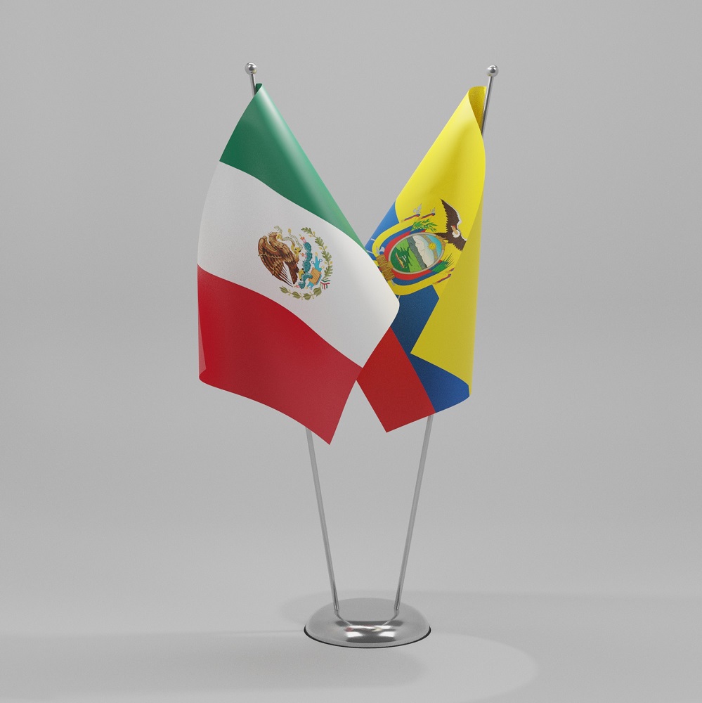 Ecuador - Mexico flags