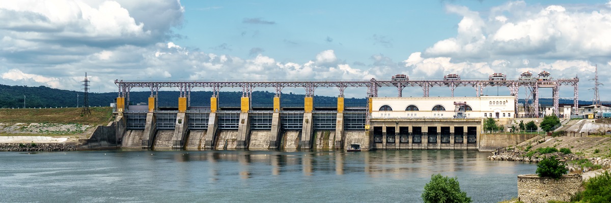 Wasserkraftwerk in Dubossary, Moldawien