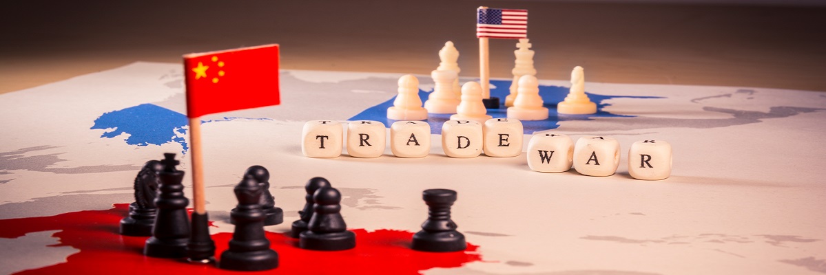 USA and China trade war concept. suitable also as South China Sea conflict