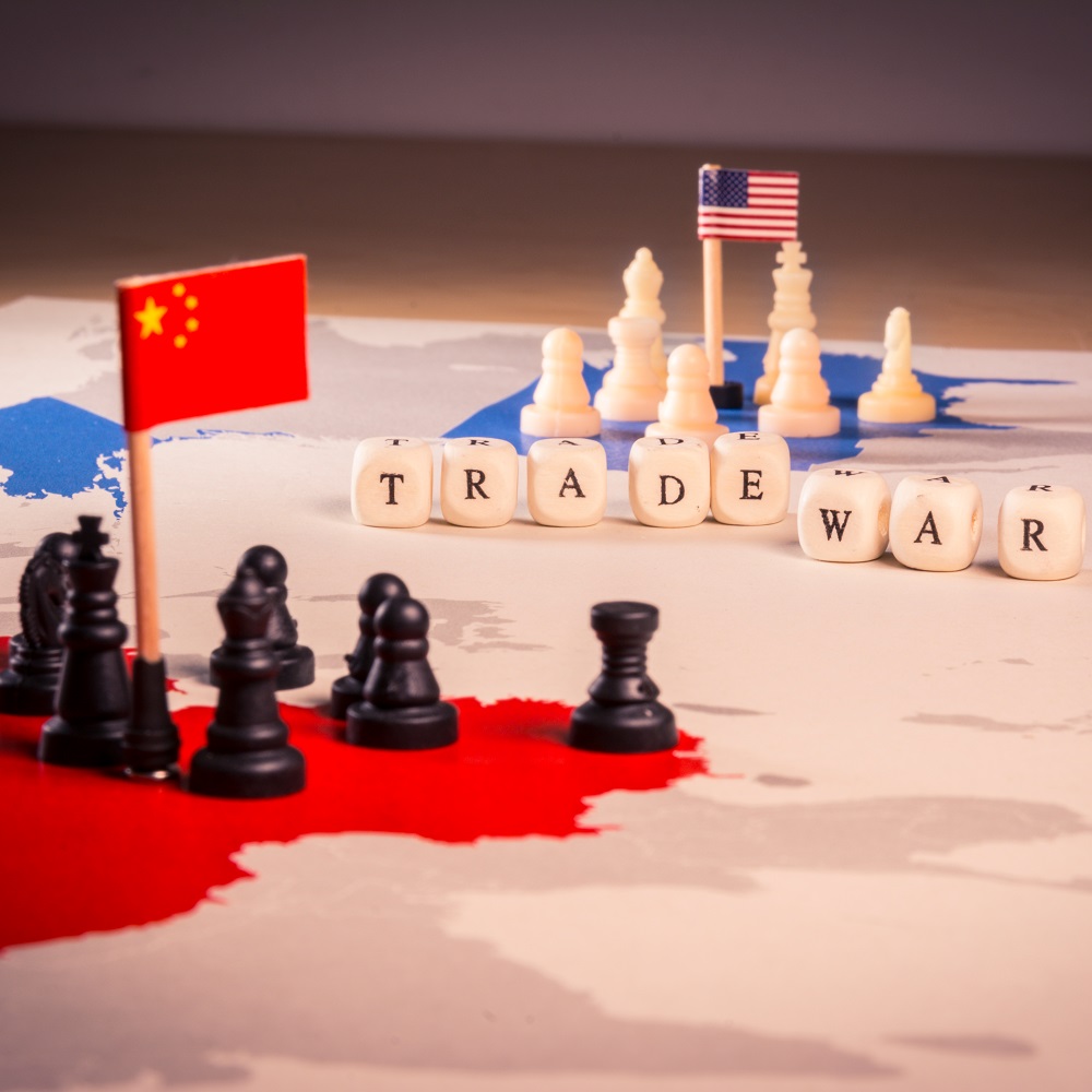 USA and China trade war concept. suitable also as South China Sea conflict
