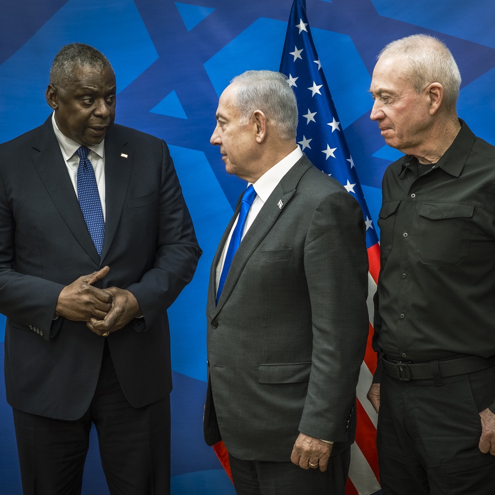 Secretary of Defense Lloyd J. Austin III meets with Israeli Prime Minister Benjamin Netanyahu and Minister of Defense Yoav Gallant in Tel Aviv