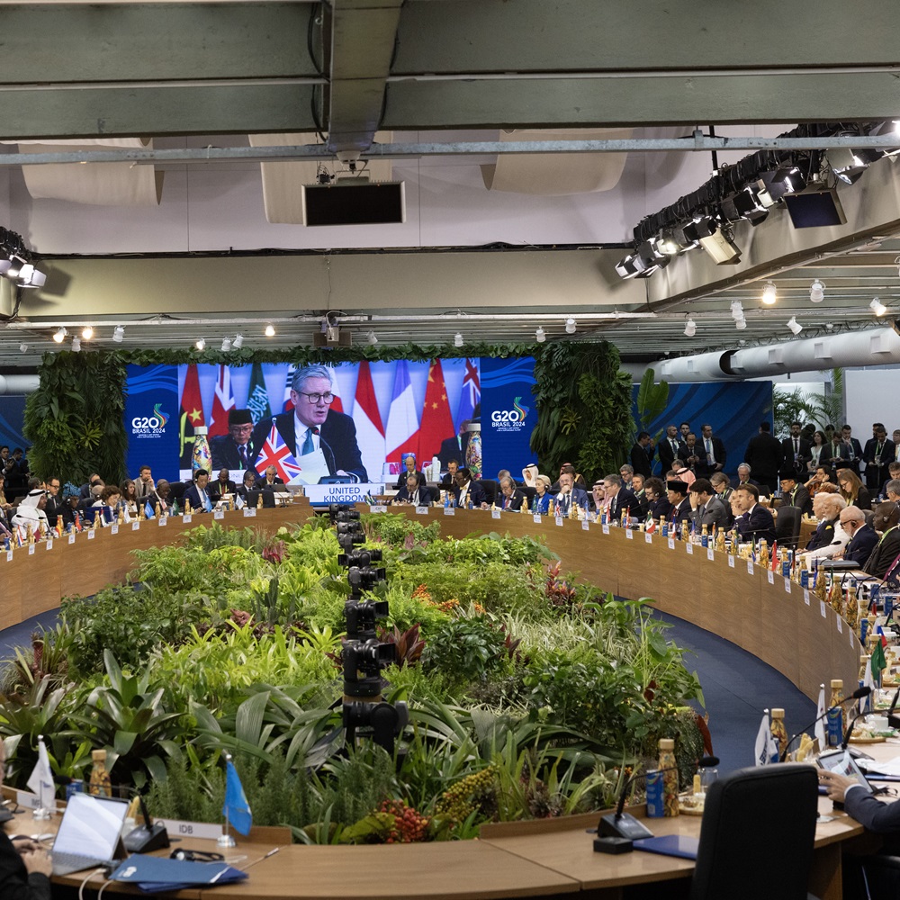 18/11/2024. Rio De Janeiro, Brazil. Prime Minister Keir Starmer attends the opening session of the G20 Summit in Brazil. Picture by Simon Dawson / No 10 Downing Street