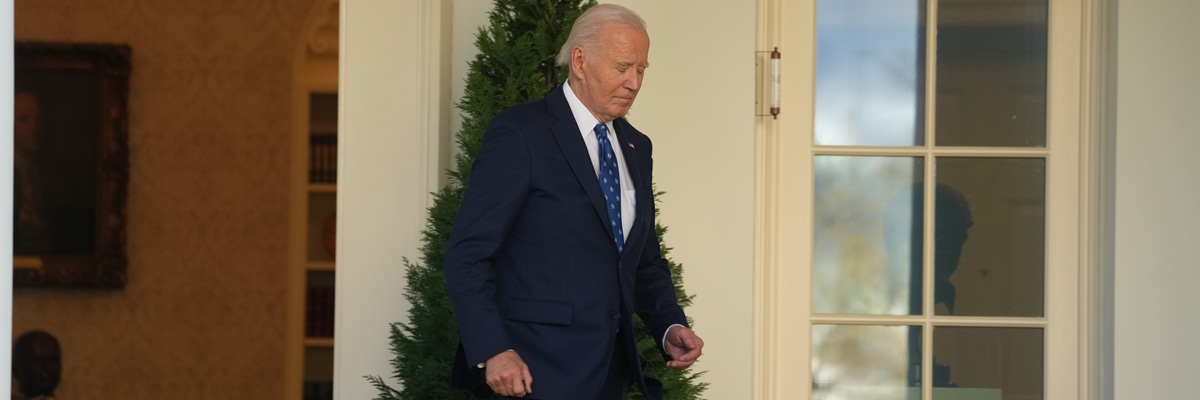 Washington DC USA – 26. November 2024 – Präsident Biden kündigt während einer Ansprache im Rosengarten einen Waffenstillstand zwischen Israel und der Hisbollah an.