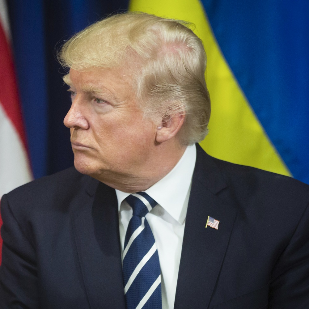 NEW YORK, USA - Sep 21, 2017: Meeting of the President of the United States Donald Trump with the President of Ukraine Petro Poroshenko during the UN summit in New York