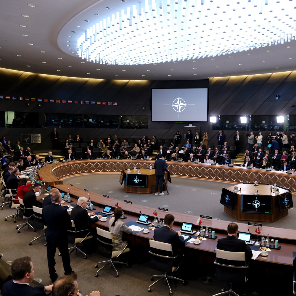 Meeting of NATO Ministers of Defence during a two-day meeting of the alliance's Defence Ministers at the NATO Headquarters in Brussels, Belgium on February 14, 2023.