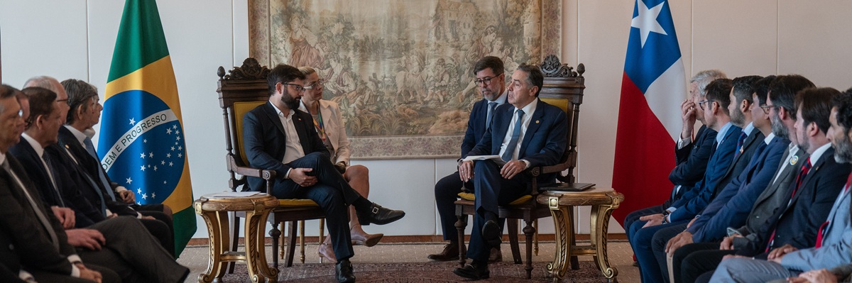 H.E. the President of the Republic, Gabriel Boric Font, visits the Supreme Federal Court of Brazil and holds a protocol reception with the President of the Supreme Federal Court of Brazil, Minister Luís Roberto Barroso.
