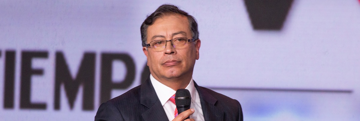 BOGOTA - COLOMBIA, 01-25-2021:The candidate of the political party Pacto historico, Gustavo Petro.