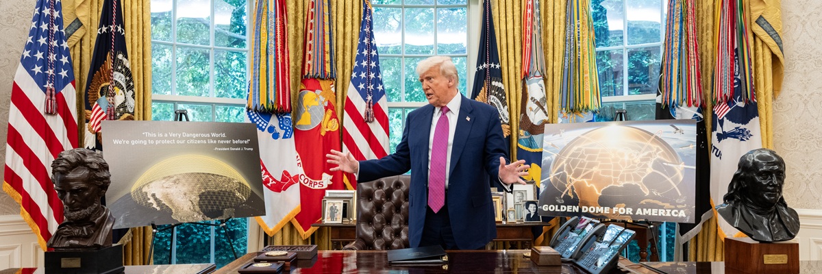 President Donald Trump announces the Golden Dome missile defense system P20250520JB-0081