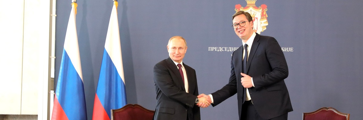 Aleksandar Vucic and Vladimir Putin meet in Belgrade on 17 January 2019