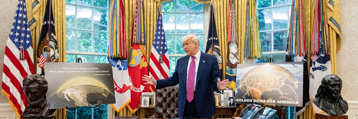 President Donald Trump announces the Golden Dome missile defense system P20250520JB-0081 (54536146884)