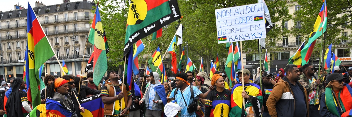 Paris,France,1st of May 2024.Thousands of people protested and celebrated on mayday in Paris. Labour unions,workers,students and others marched through the streets.