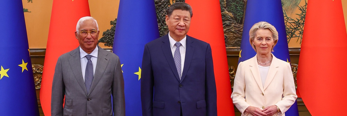 Xi Jinping with Ursula von der Leyen and Antonio Costa (July 2025)