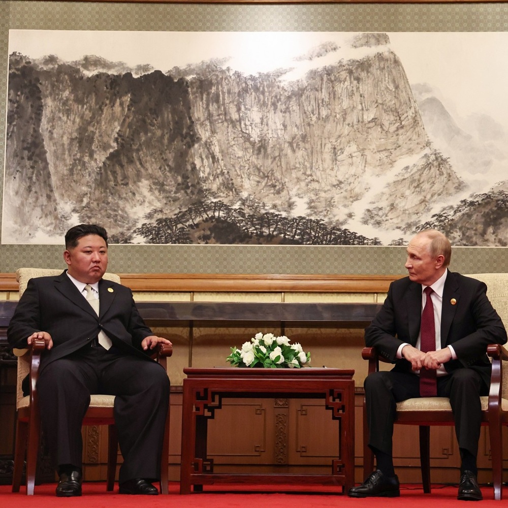 President of Russia Vladimir Putin meeting with North Korean leader Kim Jong-un (2025)