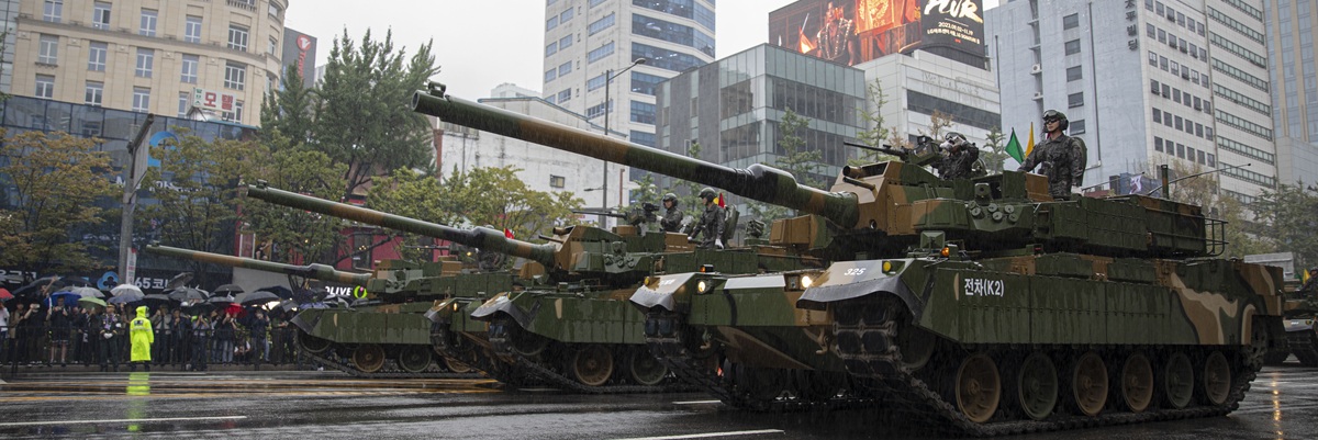 K2 Black Panther during the 75th Republic of Korea Armed Forces parade, in Seoul, South Korea, on September 26, 2023