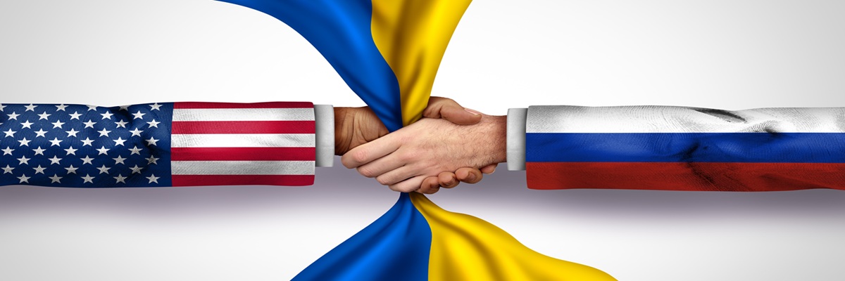 Russia US Peace Plan as Russian American and Ukrainian deal to end the war as an agreement of Moscow and Washington Kyiv on the outside in negotiations.