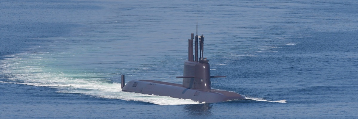 Dugu beach, Donghae-myeon, Nam-gu, Pohang-si, South Korea - October 1, 2021 : South Korean Navy Jangbogo submarine at Dogu Coast for 2021 Armed Forces Day 