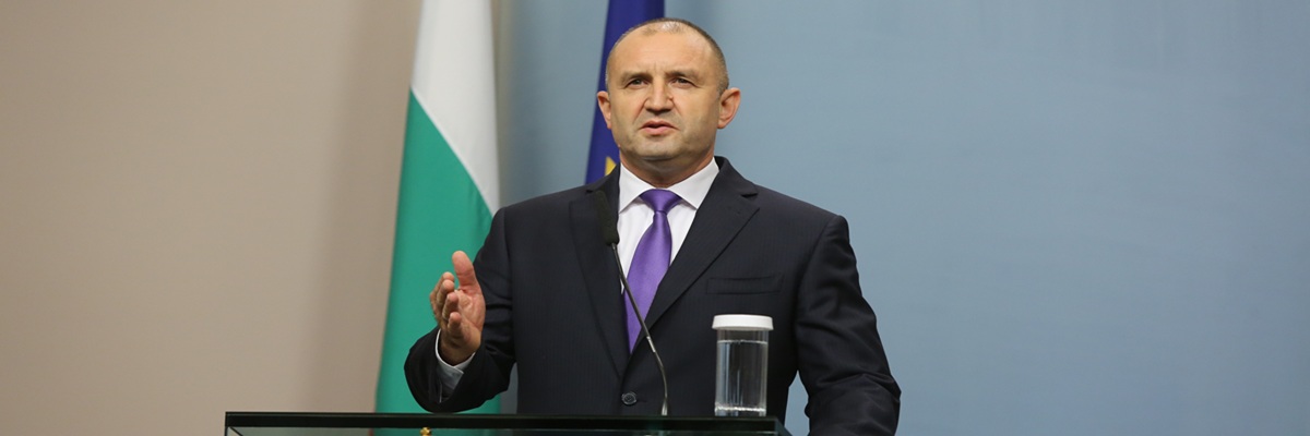 Sofia, August 14, 2020. Bulgarian President Rumen Radev addressed the media with an appeal to the people.
